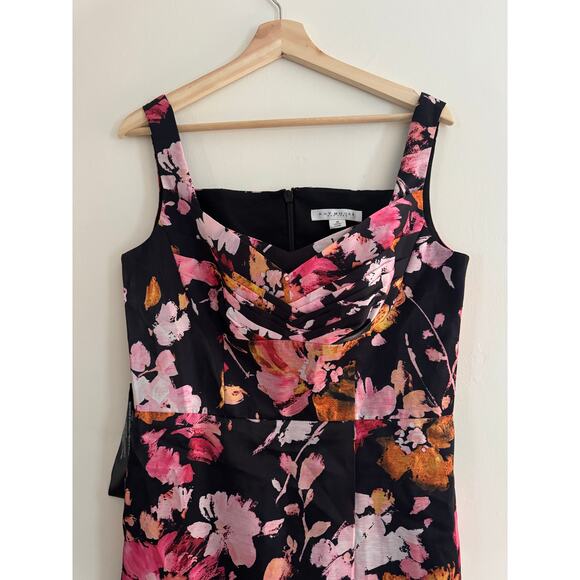 KAY UNGER Nicole Column Gown in Saffron Black Size 10 - Picture 4 of 9